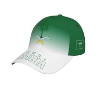 HACXZ Cappellino da Baseball Unisex con Stampa 3D a Gradiente di Colore della Bandiera dell'Arabia Saudita, Cappello Patriottico per Lo Sport, Multicolore