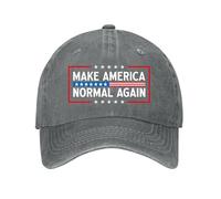 HACXZ Cappello da Baseball da Donna Make America Normal Again, Effetto Invecchiato e Lavato a Freddo