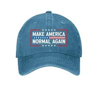 HACXZ Cappello da Baseball da Donna Make America Normal Again, Effetto Invecchiato e Lavato a Freddo