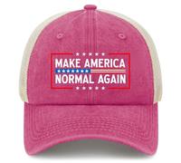 HACXZ Cappello da Baseball da Donna Make America Normal Again, Effetto Invecchiato e Lavato a Freddo