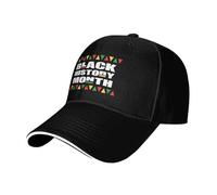 HACXZ Cappello da Baseball Regolabile per Uomo e Donna per la Celebrazione dell'orgoglio afroamericano del Mese della Storia Nera.