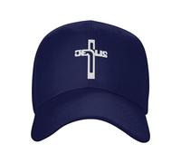 HACXZ Cappello da Cowboy con Croce di Gesù, Berretto da Baseball, Cappello da Camionista, Berretto da papà Regolabile, Cappelli da Sole Beige -6