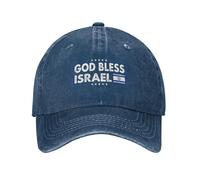 HACXZ Cappello da Golf Dio benedica Israele, Cappellino da Baseball in Denim Salva Israele, Cappellino da papà Che corre