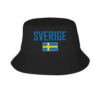 HACXZ Cappello da Pescatore con Bandiera della Svezia, Ideale per Viaggi, Pesca, Escursionismo e Spiaggia.