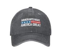 HACXZ Cappello Gli immigrati Rendono Grande l'America Siamo Tutti immigrati Cappello per Uomo e Donna Nero