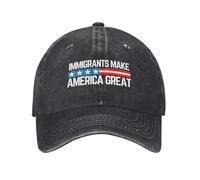 HACXZ Cappello Gli immigrati Rendono Grande l'America Siamo Tutti immigrati Cappello per Uomo e Donna Nero