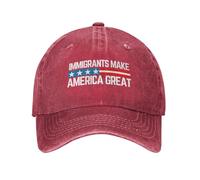 HACXZ Cappello Gli immigrati Rendono Grande l'America Siamo Tutti immigrati Cappello per Uomo e Donna Nero