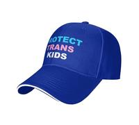 HACXZ Cappello Protect Trans Kids Transgender Pride Month, Classico Berretto da Baseball Regolabile, Cappello da Camionista per Uomo e Donna, Nero