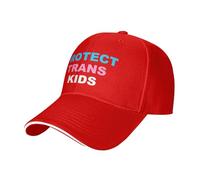 HACXZ Cappello Protect Trans Kids Transgender Pride Month, Classico Berretto da Baseball Regolabile, Cappello da Camionista per Uomo e Donna, Nero