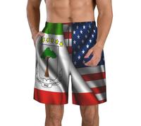 HACXZ Costume da Bagno da Uomo con Bandiera della Guinea Equatoriale e Americana, Ideale per L'Estate, la Spiaggia e Le Vacanze al Mare.
