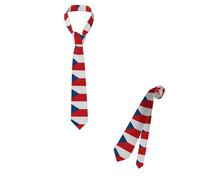 HACXZ Cravatta con bandiera della Repubblica Ceca, cravatte patriottiche per uomo, ideali per feste.