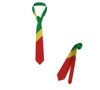 HACXZ Cravatta con emblema della bandiera della Repubblica del Congo, orgoglio patriottico, cravatte da festa per uomo