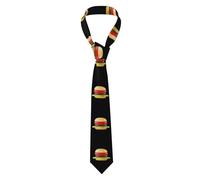 HACXZ Cravatta da uomo con stampa di caramelle gommose a forma di hamburger - Elegante e resistente, in fibra di poliestere, ideale per il lavoro, la vita di tutti i giorni e le occasioni speciali