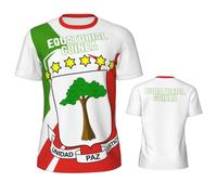 HACXZ Guinea Equatoriale Maglie Sportive con Caratteri tipografici, Magliette patriottiche per la Corsa e Il Calcio