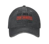 HACXZ Il Mio Lavoro è Top Secret, nemmeno io so Cosa STO Facendo. Cappello da Uomo e Donna, Berretto da Baseball Lavato, Cappello da Camionista Divertente da papà.
