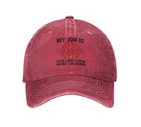 HACXZ Il Mio Lavoro è Top Secret, nemmeno io so Cosa STO Facendo. Cappello da Uomo e Donna, Berretto da Baseball Lavato, Cappello da Camionista Divertente da papà.