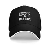 HACXZ può succedere Molto in 3 Giorni - Cappello Cristiano di Pasqua a Profilo Basso, Nero