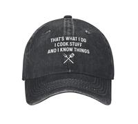 HACXZ Questo è ciò Che Faccio: cucino e so delle Cose. Cappello da Uomo, Berretto da Baseball Divertente, Regali Divertenti per Donne.