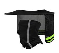 HAD HAT HAD OMAGGIO BRIM FULL, 1 set Visibilità ad alta visibilità Hardhat Sun Shade e Neck Gateter Bandana Face Scarf, Visor a dente cappello pieghevole