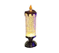 HADAVAKA Natale Swirling Glitter Electronic Led Candle Lights Usb Ricaricabile Colore Cambia Candele Senza Fiamma Per Xmas Party Wedding Holiday Home Decoration (Gold)