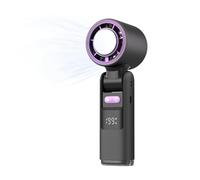 HADAVAKA Portable Handheld Cooling Ice Fans, Folding Mini Powerful Cold Fan, 4000mah Rechargeable, 2-6 Hours Of Battery Life Can Be Worn Around The Neck Held In The Hand Or Placed On A Table (Grey)