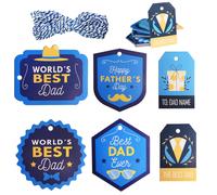 Haddiy Day's Day Gift Tags 60 PCs Happy Day's Day Hanging Paper Tags with String Dad Etichette per le forniture di avvolgimento regalo
