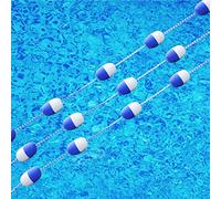HADECOLL Kit di galleggianti con Corde Blu e Bianche, divisori per Piscine da Corsa per scuole/Giardini, corsie per Piscina Lunghe 1/2/3/4/5/6/7/8/9/10 m con Corde e Ganci, L8m/26.24ft