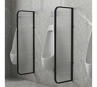 HADECOLL Schermo divisorio per orinatoio a Parete per Uomini, divisorio Nero per Servizi igienici pubblici, 1 Pezzo, 120 x 40 cm, Ideale per bagni e Hotel, Nero - 1 Pezzo, 120 x 40 cm