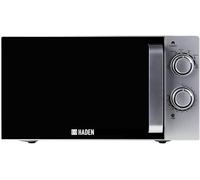 Haden Forno a microonde da 20 l, forno a microonde da 700 W con 6 livelli di potenza e timer da 30 minuti, adatto alle famiglie, facile da pulire, per interni da appoggio, piatto girevole da 24,5 cm