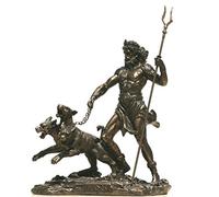 Hades Pluto God of Underworld & Cerberus Decorative Statue Sculpture Figure Bronze Finish 7.87" / 20cm