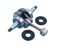 HAdfEV Parti di Ricambio per Tosaerba Crankshaft Ball Needle Bearing Oil Seal Kit Fit for 450 445 450e 445e Chainsaw Crank Shaft Spare Parts