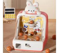 Hadghdf Gioco da tavolo a forma di dinosauro, sparatutto arcade elettronico con display del punteggio, macchina sportiva a forma di dinosauro, mini palline e monete, giocattolo (Rabbit,Rechargeable)