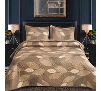 Hadi London Set di 3 copriletti trapuntati in patchwork con 2 federe | Stampa floreale reversibile | Coperta leggera e confortevole | Per letti matrimoniali e king size 220 x 240 cm | 30 design