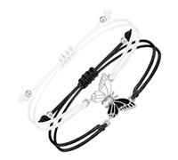 hadico Braccialetti dell'amicizia a farfalla intrecciati policromi braccialetti per migliori amici abbinati a punto a lunga distanza per coppie migliori amici braccialetti amicizia regali per donne