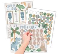Hadley Designs Tabella di addestramento al vasino per ragazzi con divertenti adesivi ricompensa - 10 diagrammi per vasino per bambine e ragazze, 21,6 x 27,9 cm Tabella adesivi per il successo del WC