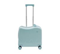 Hadwigger Ride-On - Valigetta per bambini da 18", in ABS, con ruote e lucchetto per password, per bambini come trolley da viaggio e bagaglio a mano per ragazzi e ragazze, Blu, Fashion