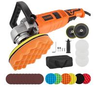Haedswer Lucidatrice Auto 1580W, Lucidatrice Rotorbitale, 7 Velocità Variabile (500-3300RPM), Impugnatura a D Rimovibile, Levigatrice Orbitale per Lucidatura, Ceretta e Dettagli di Auto
