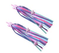 Haefan Accessorio per bicicletta per bambini - 1 paio di nastri decorativi per manubrio della bicicletta e monopattino con frange colorate in PVC e poliestere resistenti accessori per bicicletta per