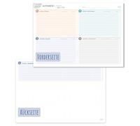 Häfft® Blocco A4 per liste di cose da fare, formato orizzontale, blocco per attività, principio di Eisenhower