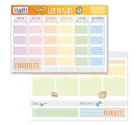 Häfft® learning planner A5 pad con 50 fogli - agenda settimanale con lista delle cose da fare, pacchetti di apprendimento, obiettivi e altro ancora - sostenibile e rispettoso con il clima