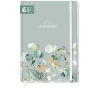 Häfft paper&you® Agenda A5 per appunti e password "Minty Leaves"