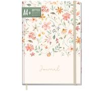 Häfft paper&you® Dotted Journal punteggiato A4+ con banda elastica Wild Blossoms 156 pagine, taccuino, quaderno per schizzi, diario - sostenibile e rispettoso del clima