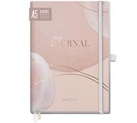 Häfft paper&you® Premium Journal A5 a puntini "Soft Beige" | 188 pagine numerate con griglia a puntini e carta da 120 g/m² - ideale per diari, liste e appunti