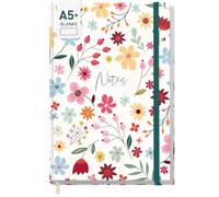 Häfft paper&you® Taccuino A5+ journal bianco "Oro smeraldo" | Notebook con 156 pagine bianche e banda elastica, carta da 100 g/m² - per diario, appunti e liste creative
