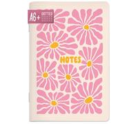 Häfft paper&you® Taccuino A6+ a puntini, piccolo e compatto "Pink Flowers" | Ideale per quando si è in viaggio: 64 pagine numerate a punti, carta da 90 g/m², copertina morbida e angoli arrotondati