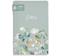 Häfft paper&you® Taccuino A6+ a righe, piccolo e pratico "Minty Leaves"