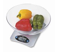 HAEGER SANTINI - Bilancia da cucina di alta precisione con misurino in vetro e touch LCD