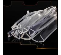 HAEKEBC Bordo In Silicone Bordo Trasparente Per Canale A U Bordo In Vetro Protezione Per Bordo In Vetro Striscia Di Tenuta Per Protezione Del Bordo Della Porta Senza Adesivo Fascia Per Bordo Trasparen