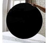 HAEKEBC Piano del Tavolo in Vetro Nero 50cm 60cm 70cm Piano Rotondo in Vetro Temperato Tavolo da Pranzo Tavolo da Pranzo in Lastra di Vetro Tavolino di Ricambio(50cm-19.6in)