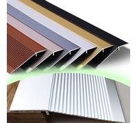 HAEKEBC Rampa Di Soglia Per Porte Larghe 10cm, Striscia Di Transizione Per Pavimenti In Alluminio, Altezza Compresa Tra 1-4.5cm Riduttore Di Soglia Per Pavimenti In Laminato, Piastrelle E Vinile(Silve